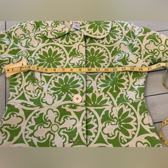 LILLY PULITZER | EUC Stowaway Green Kiera
Coat Jacquard SZ 2 Mid Century Modern - Picture 14 of 14